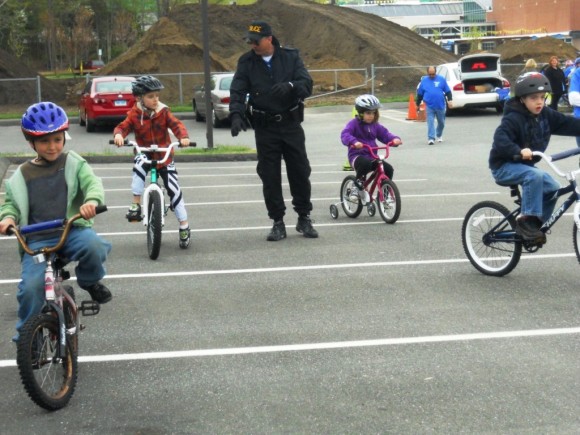 Youngsters at last year's Bike Rodeo are put their paces.