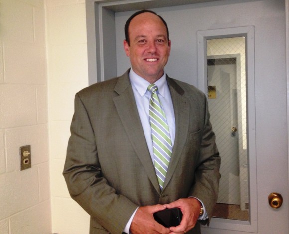 Standing in the Cross lane Firehouse, a smiling Ian Neviaser, Superintendent of Lyme-Old Lyme Public Schools, said simply that he was, "Very happy," after the results of Tuesday's voting had been announced.