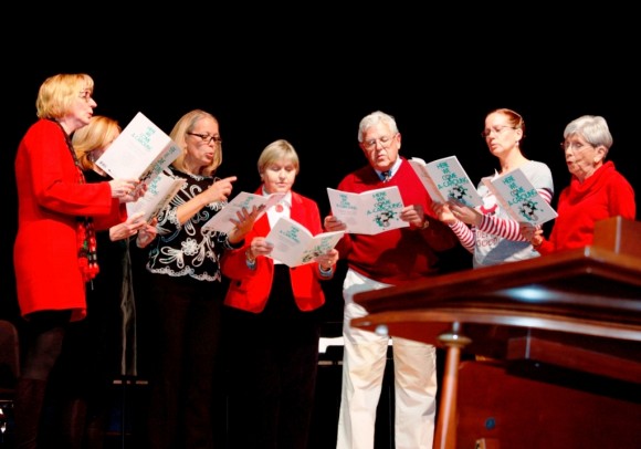 The Community Music School's Glee For Grownups Vocal Ensemble performing at the 2012 Holiday Concert.