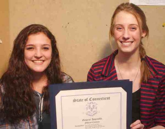 Lyme-Old Lyme High School seniors Mercedes Crespo and Madelyne Grabowski were both awarded Gold Keys at the Connecticut Scholastic Awards.
