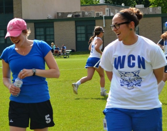 First year coach Emily Macione (right in photo) is certainly having a year to remember.