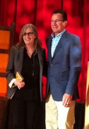 Luanne Rice with Governor Dannel Malloy after presentation of her award.