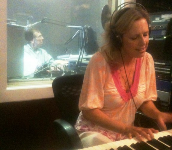 Connie Cihocki performs at WLIS radio station.