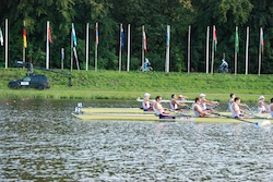 The US Men's eight in action Wednesday.
