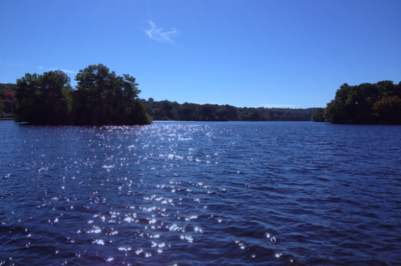 A view across Rogers Lake in Old Lyme.