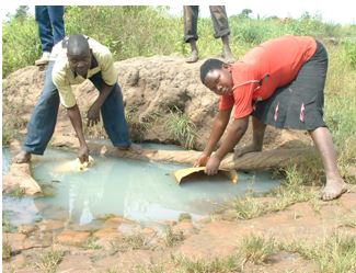 This is the current water source for the residents of Awasi village in Uganda.  It is full of germs and therefore quite dangerous.