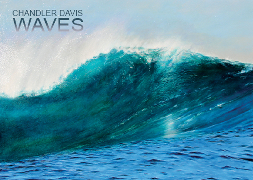 The signature painting by Chandler Davis of his 'Waves' exhibition at The Cooley Gallery.