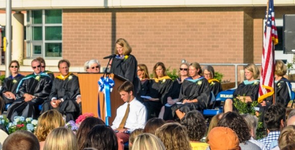 Commencement speaker and English teacher Jill Ressler.