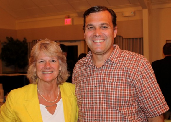 Mark Griswold and Olwen Logan, the newly-elected President and Vice-President respectively of the Lyme-Old Lyme Chamber of Commerce.