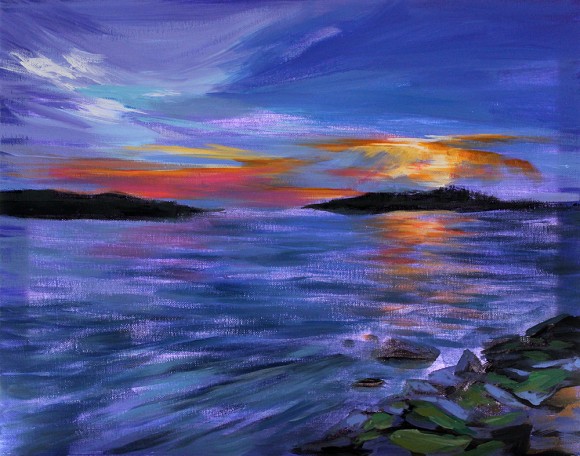 Participants in the upcoming “Paint Night” will paint the view of Tuxis Island from the Madison Surf Club.