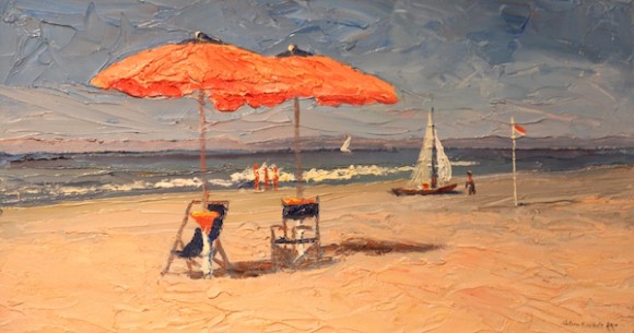 'Viareggio, Italy' by White is one of the signature paintings in  the new show at the LAA.