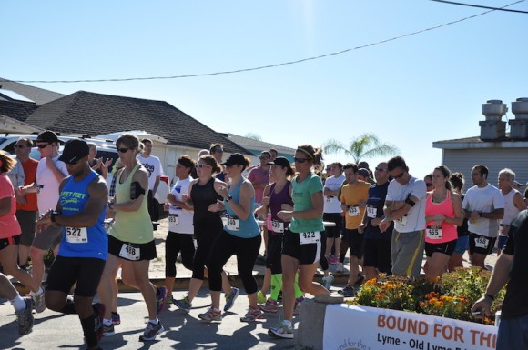 And they're off! Runners participating in last year's 10K start the race.