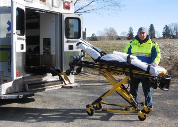 The new stretcher system recently purchased by Lyme Ambulance Association.