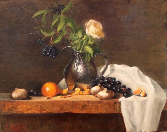 'Cipollini Onions and Company' by Randie Kahrl is one of the signature paintings of the exhibition.