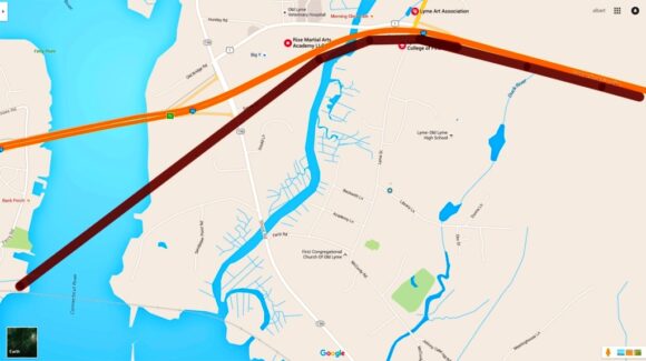 Proposed routes for high speed rail track under Amtrak's Northeast Corridor modernization plans.