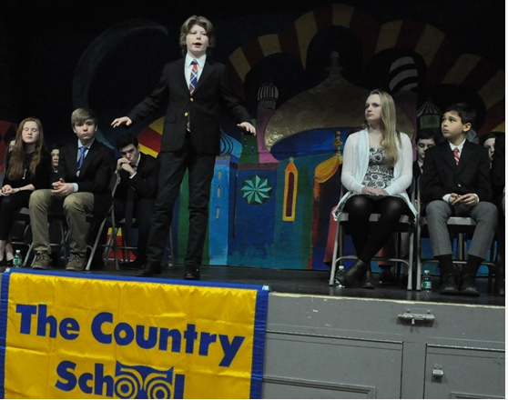 Phineas Scott recites his winning poem.
