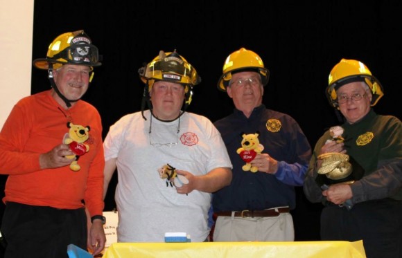 Fighting off stiff competition, the Lyme firemen were the ultimate winners of the coveted Trivia Bee trophy in 2016..