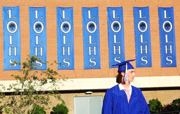 A proud degree recipient.