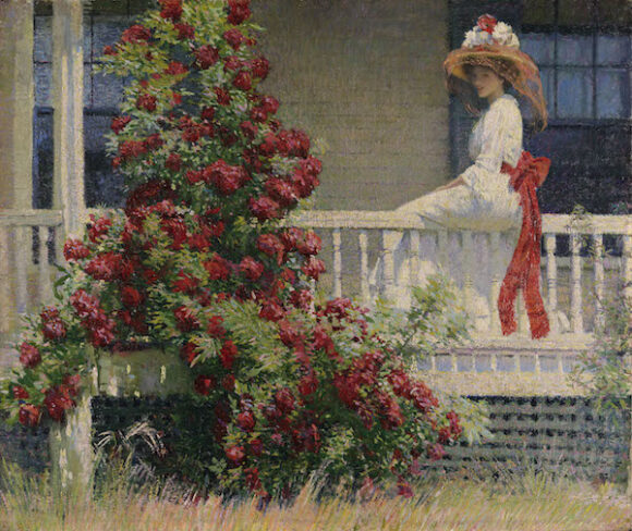 'Crimson Rambler' by Philip Leslie Hale is a signature paintings of the exhibition.