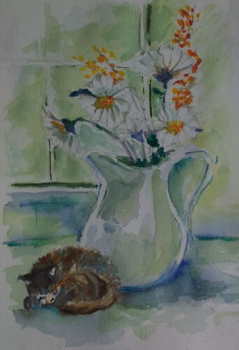 One of the paintings which will be on view in the Lymes' Senior Center Art Exhibit at the Old Lyme Town Hall.