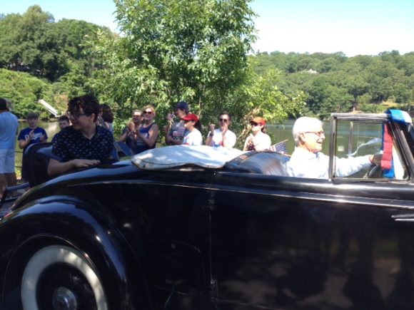 Grand Marshal Braiden Sunshine smiles at his admiring followers.