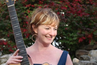 Connecticut State Troubador Kate Callahan gives a concert at Lyme Public Library Friday evening.