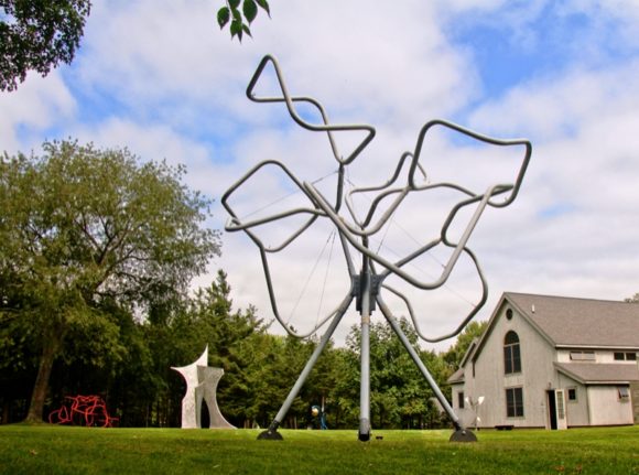 A view across the Sculpture Grounds. 