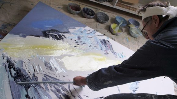 Christian Peltenburg-Brechneff at work in his studio.