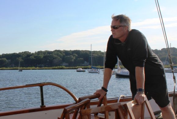 J.H. Torrance Downe, Deputy Director of River COG, takes in the view of the Connecticut River.
